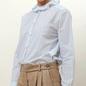 NWOT APOF Andrea Shirt Silky Blue Size S